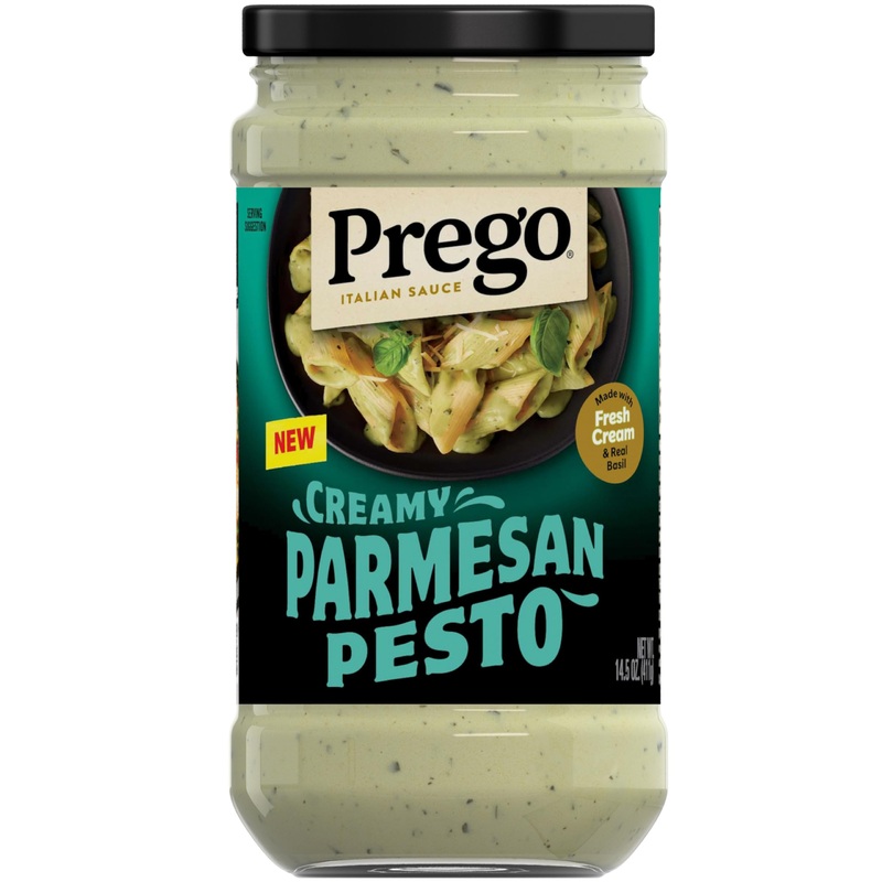 Prego Creamy Parmesan Pesto Pasta Sauce, 14.5 Oz Jar