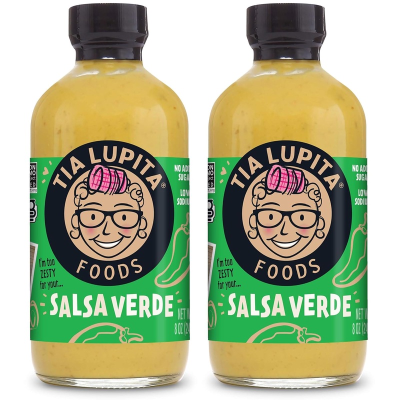 Tia Lupita Salsa Verde Hot Sauce 8 Oz (Pack Of 2) Flavorful Heat, Mild To Medium Spice - Gluten-Free, Non-Gmo, Sugar Free, Low S