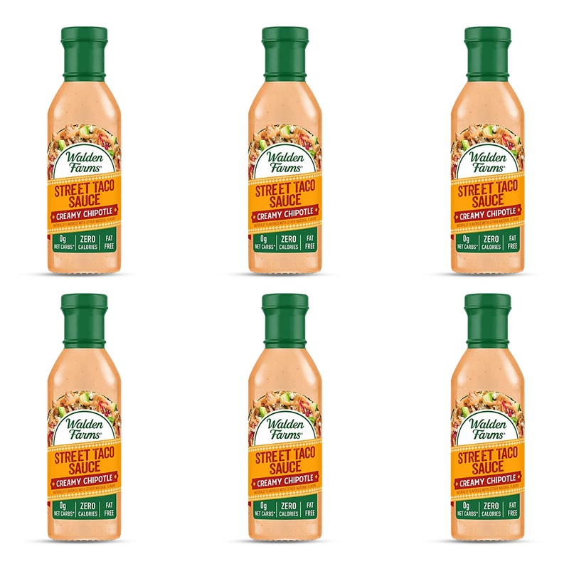 Walden Farms Street Taco Sauce Creamy Chipotle - Calorie-Free, Gluten-Free, Low Carb, Keto-Friendly, Sugar-Free, Smoky Chipotle