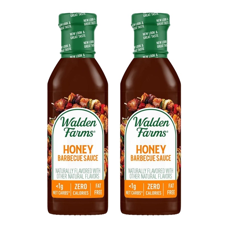 Walden Farms Sugar Free Honey Bbq Sauce, 12-Oz. Gourmet Barbecue Grilling Marinade For Meat, Ribs, Pork, Chicken, And Steak, No