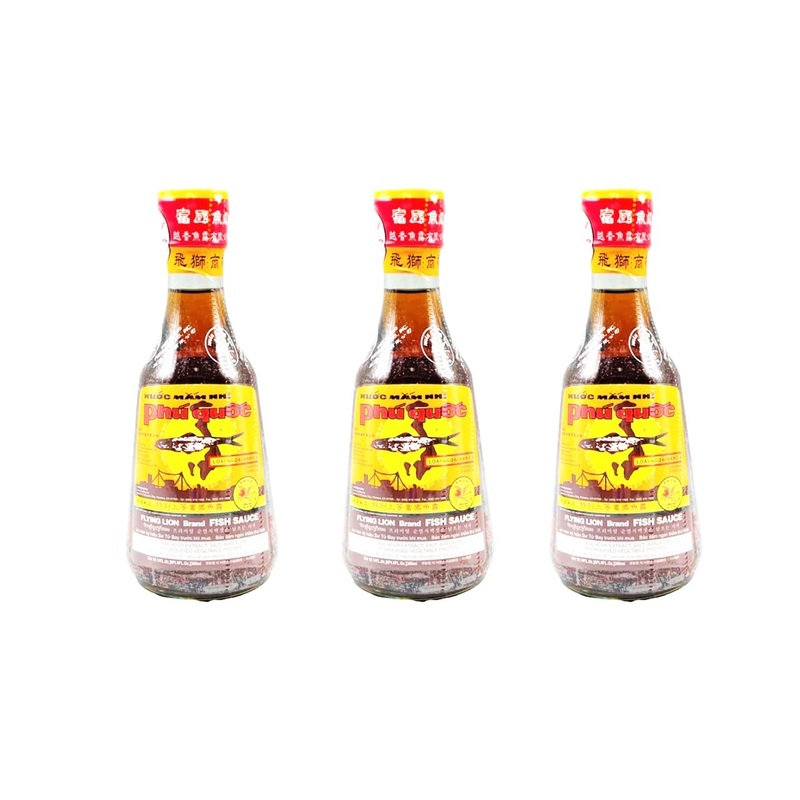 3 Packs - Phu Quoc Flying Lion Fish Sauce - Nuoc Mam Phu Quoc Su Tu Bay - 300Ml