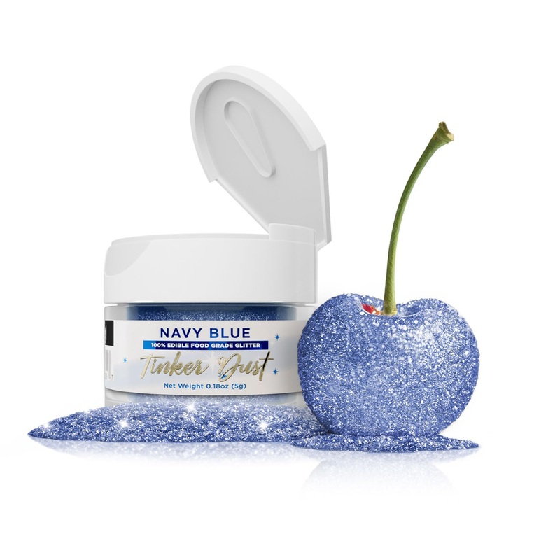Bakell - Navy Blue Tinker Dust (5G, 1X Jar) Edible Glitter For Food, Desserts, And Beverages!