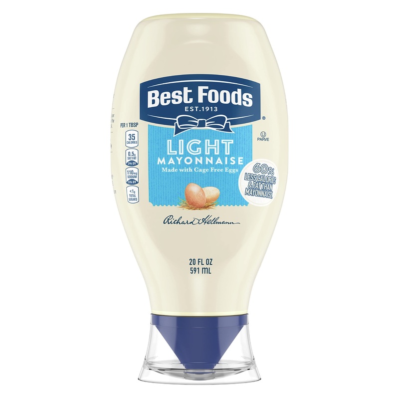 Best Foods Mayonnaise Light Mayo 1 Ct For A Creamy Condiment Or Sandwich Spread 60% Less Fat And Calories Than Regular Mayonnais
