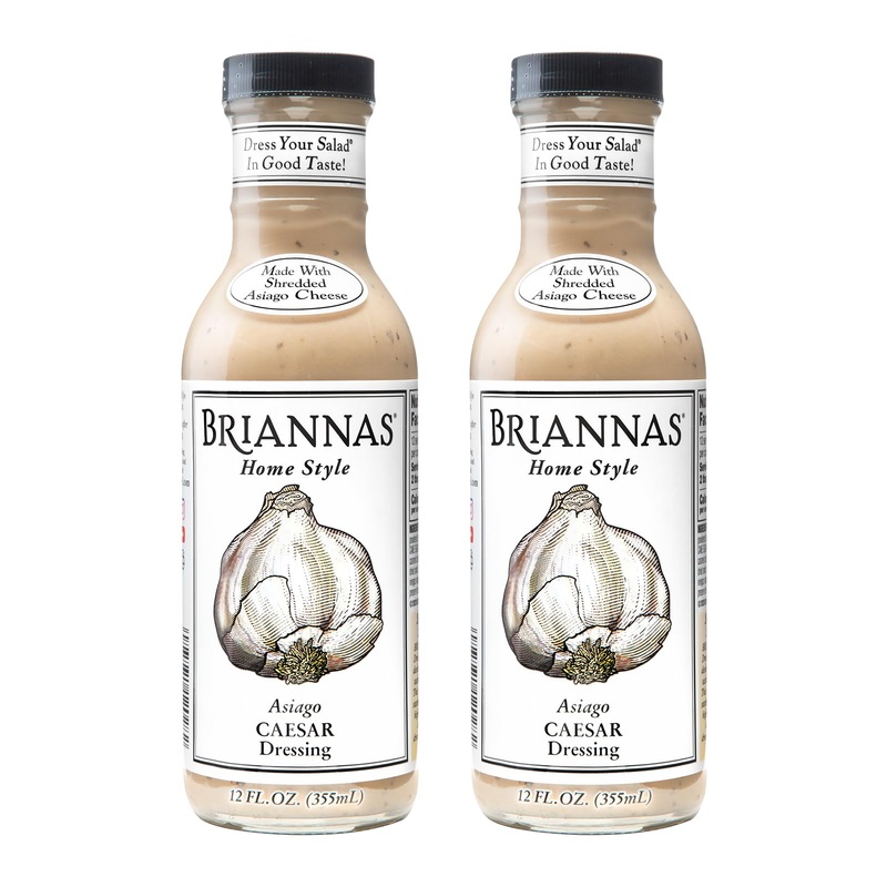 Briannas - Home Style Asiago Caesar Dressing - Fine Salad Dressing Made With Premium Ingredients - Gluten Free & Low Sugar Dress