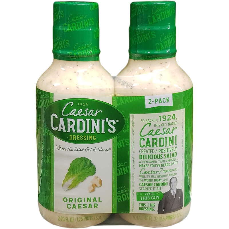 Cardini Original Caesar Dressing, Bottles, 20 Fl Oz (Pack Of 2)