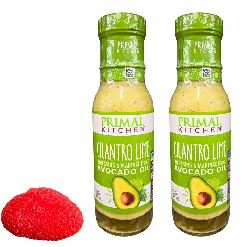 Cilantro Lime Dressing And Marinade With Avocado Oil, 8 Fl Oz, Pack Of 2 With Free Dish Scrubber By Rh940