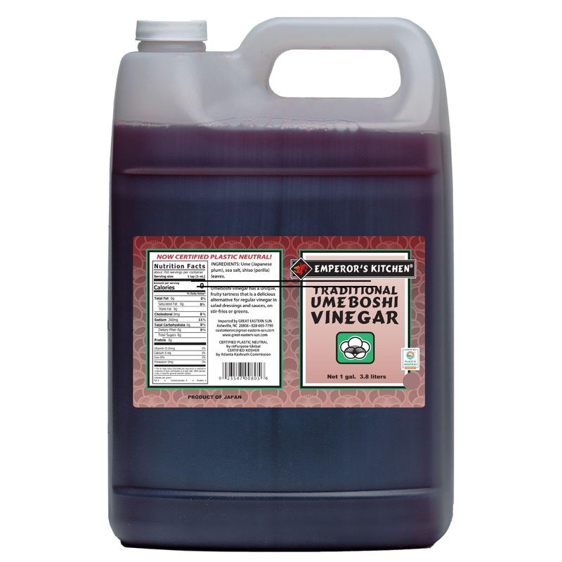 Emperor'S Kitchen Traditional Japanese Morisho Umeboshi Vinegar, Kosher, Vegan, Fruit Vinegar, 1 Gallon