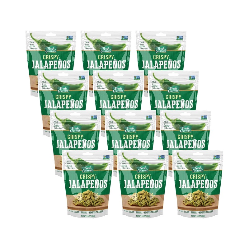 Fresh Gourmet Lightly Salted Crispy Jalapenos 3.5 Ounce (Pack Of 12)