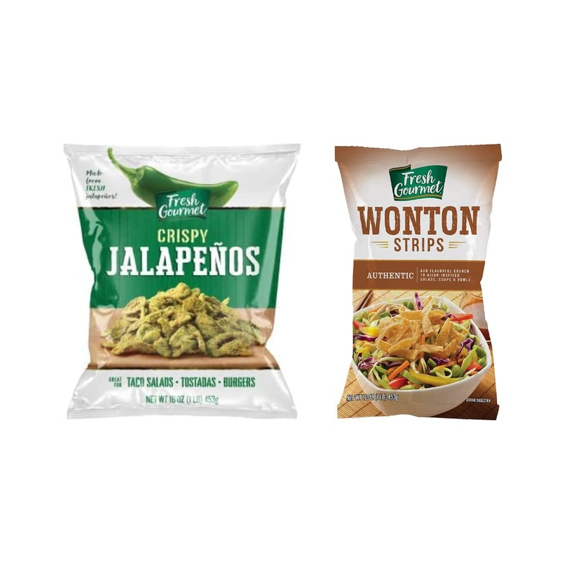 Fresh Gourmet Variety Pack Salad Toppings (Crispy Jalapenos + Wonton Strips)