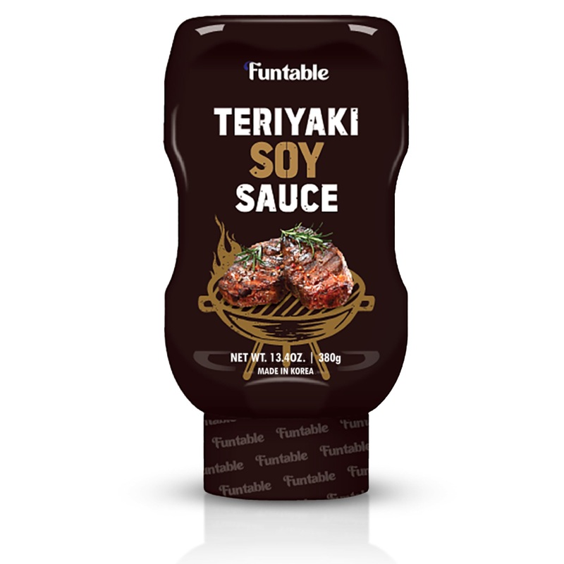 Funtable Teriyaki Soy Sauce (Teriyaki, 13.04 Oz, Pack Of 1) - Korean Authentic Sweet Soy Sauce, Ideal For Dipping, Marinating, &