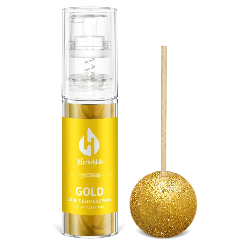 Gold Edible Glitter Spray - 10G Edible Gold Glitter For Cakes Food Grade Metallic Shimmer Powder Cake Sprinkles For Cookie Decor