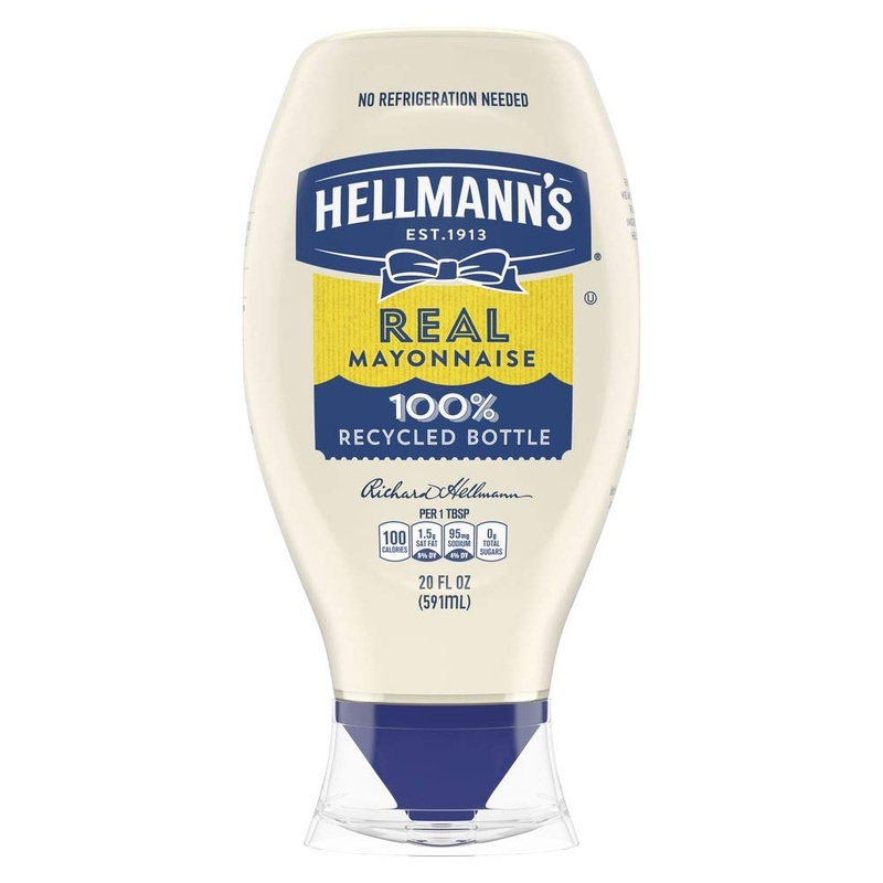 Hellmann'S Real Mayonnaise Squeeze Bottle Made From 100% Recycled Plastic, No-Mess Cap, Condiment For Sandwiches, Salads, Mayo M