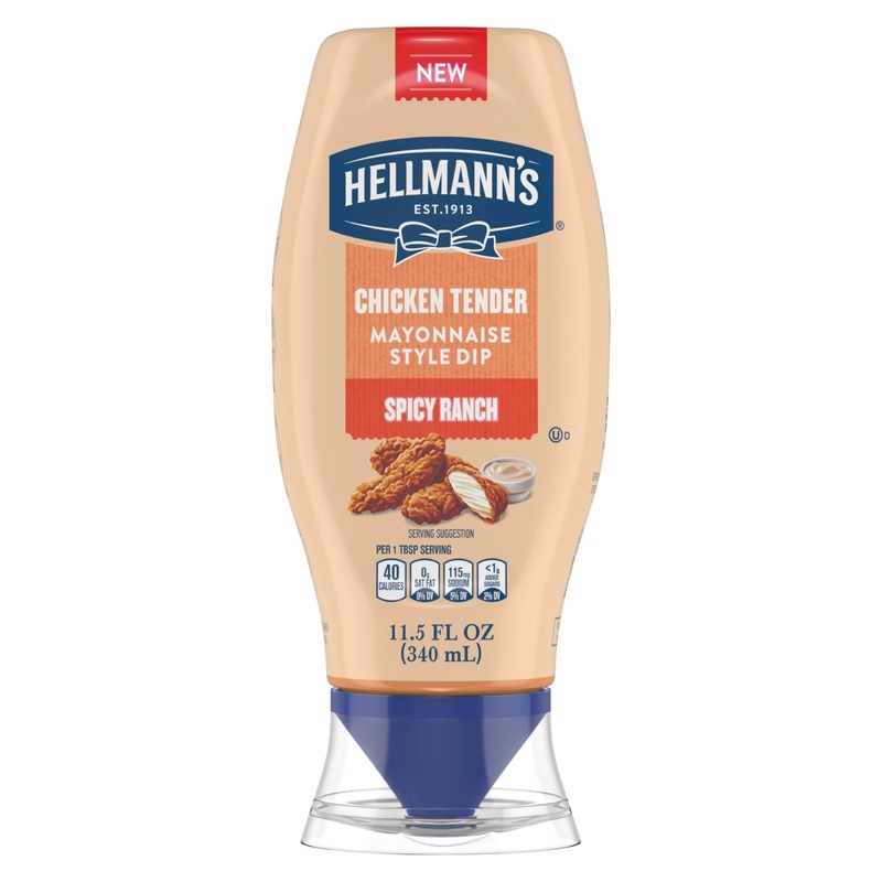 Hellmann'S Spicy Ranch Chicken Tender Mayonnaise Style Dip Spicy Ranch Delicious Flavor No Artificial Flavors 11.5 Fl Oz