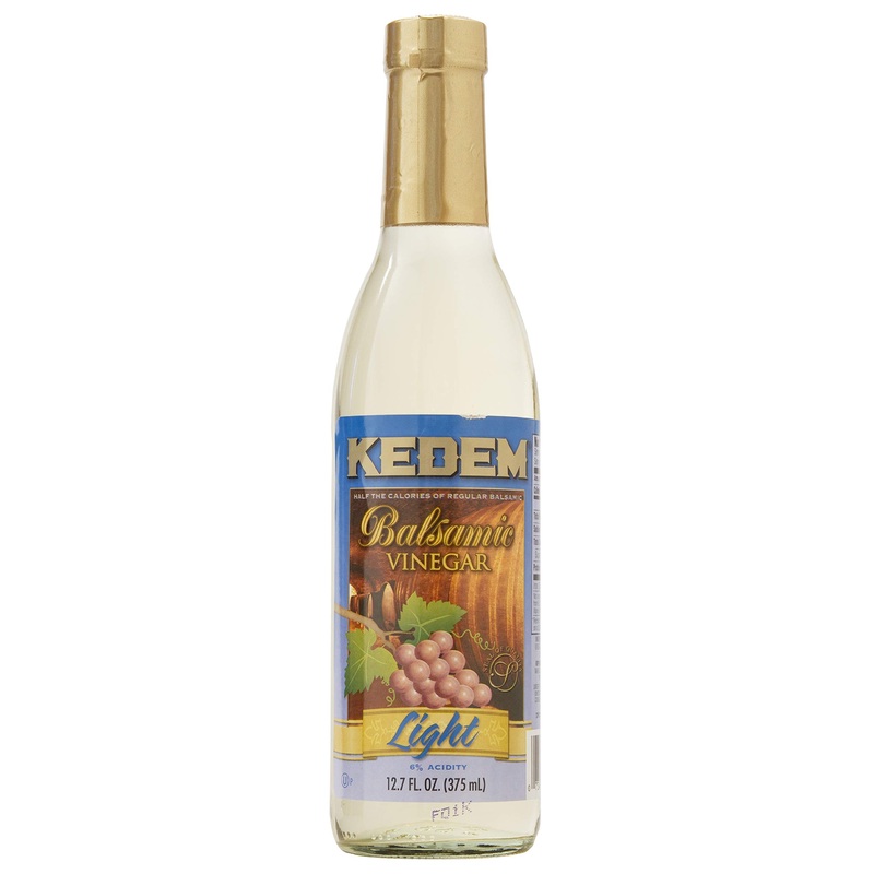 Kedem Light White Balsamic Vinegar 12.7Oz, Low Calorie, Sodium Free, Perfect For Dressings, Sauces And Marinades
