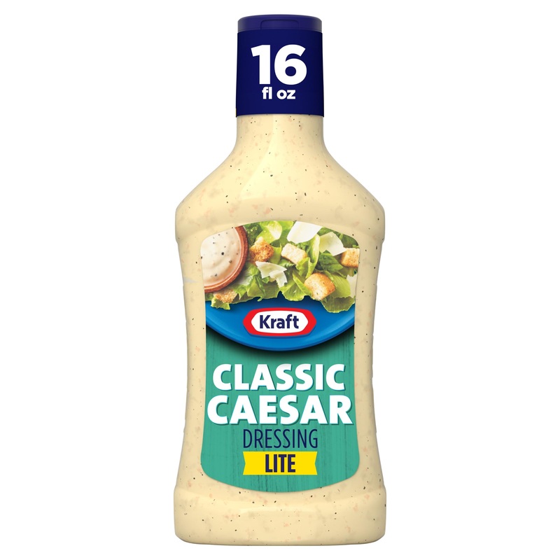 Kraft Lite Classic Caesar Dressing, 16 Fl Oz Bottle