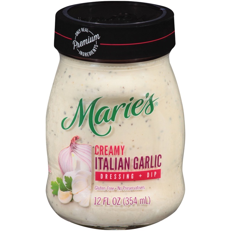 Marie's Creamy Italian Garlic Dressing, 12 oz - Savory Flavor for Salads and Dipping, Perfect for Gourmet Cooking