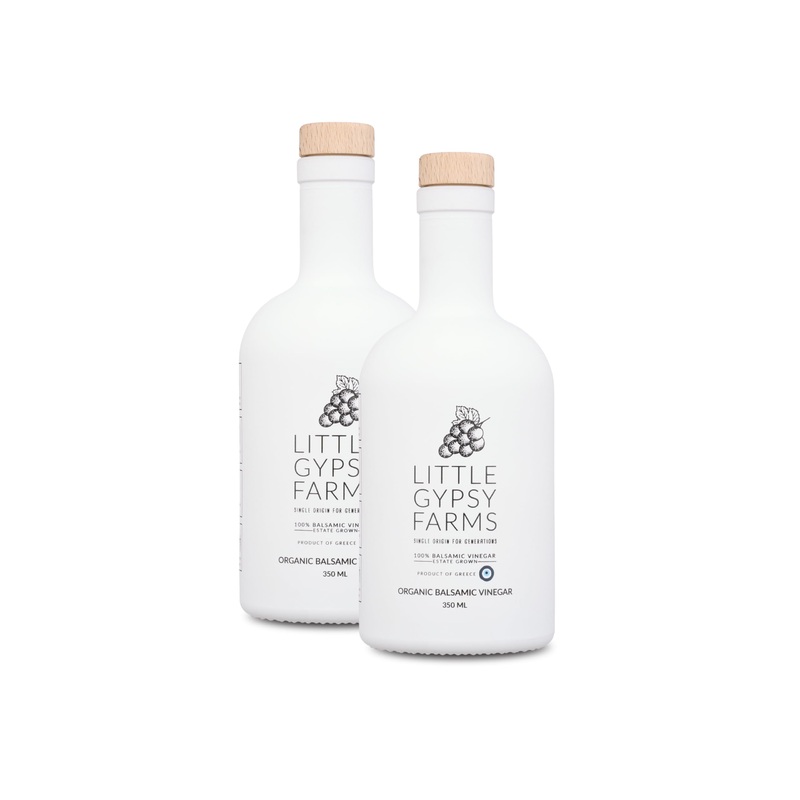 Organic Balsamic Vinegar From Little Gypsy Farms | First Cold-Pressed And Oak Barrel Aged | Notes Of Fig With Strawberry Finish