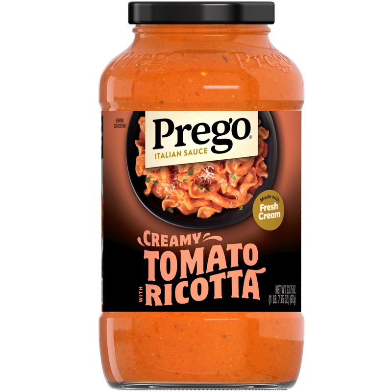 Prego Creamy Tomato Pasta Sauce With Ricotta Cheese, 24 Oz Jar