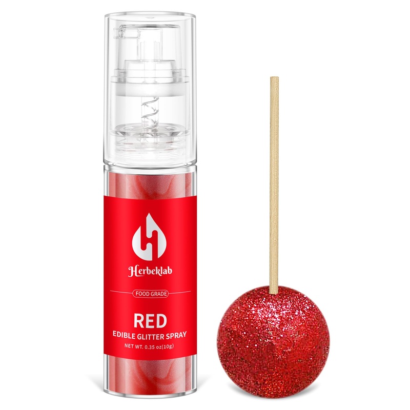 Red Edible Glitter Spray - 10G Edible Red Glitter For Cakes Food Grade Shimmer Powder Cake Sprinkles For Cookie Decorating Choco