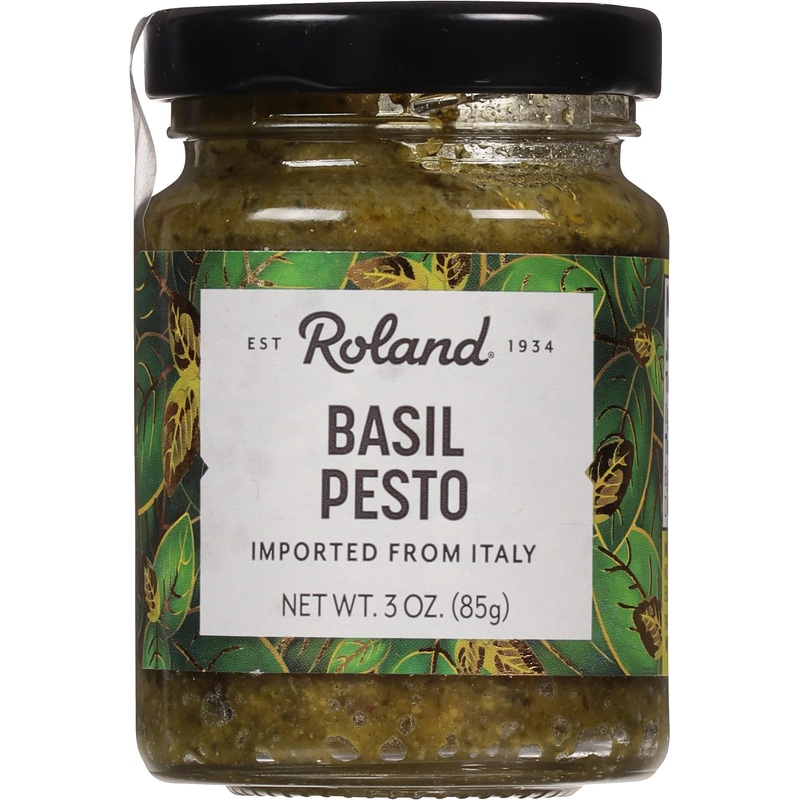 Roland Foods Basil Pesto With Olive Oil, Specialty Imported Food, 3-Ounce Bottle