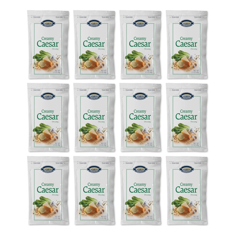 Salad Dressing 1.5 Oz. Packet | Pack Of 12 | (Creamy Caesar)