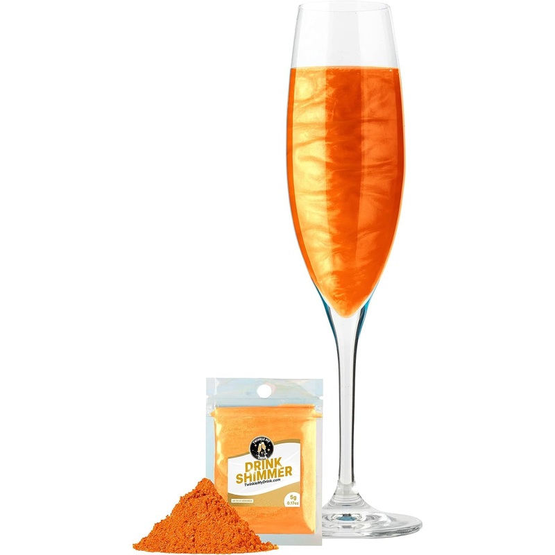 Twinkle My Drink Halloween Orange Premium Edible Glitter For Drinks | Halloween Drink Decorations | Halloween Party Accessories