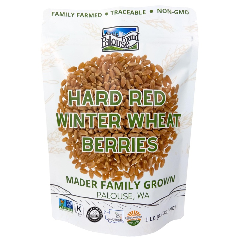 Certified Glyphosate Residue Free Hard Red Winter Wheat Berries | 1 Lbs | Family Farmed In Washington State | Non-Gmo Project Ve