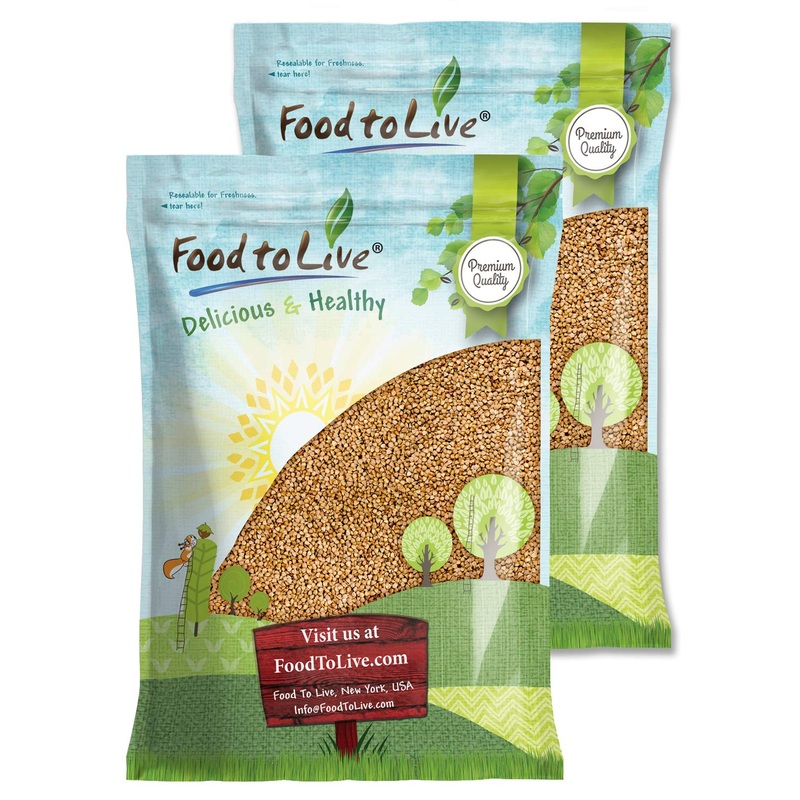 Food To Live Buckwheat Kasha, 20 Pounds - Grechka, Toasted Whole Groats, Made From Hulled Seeds, Kosher, Bulk. Rich In Dietary F