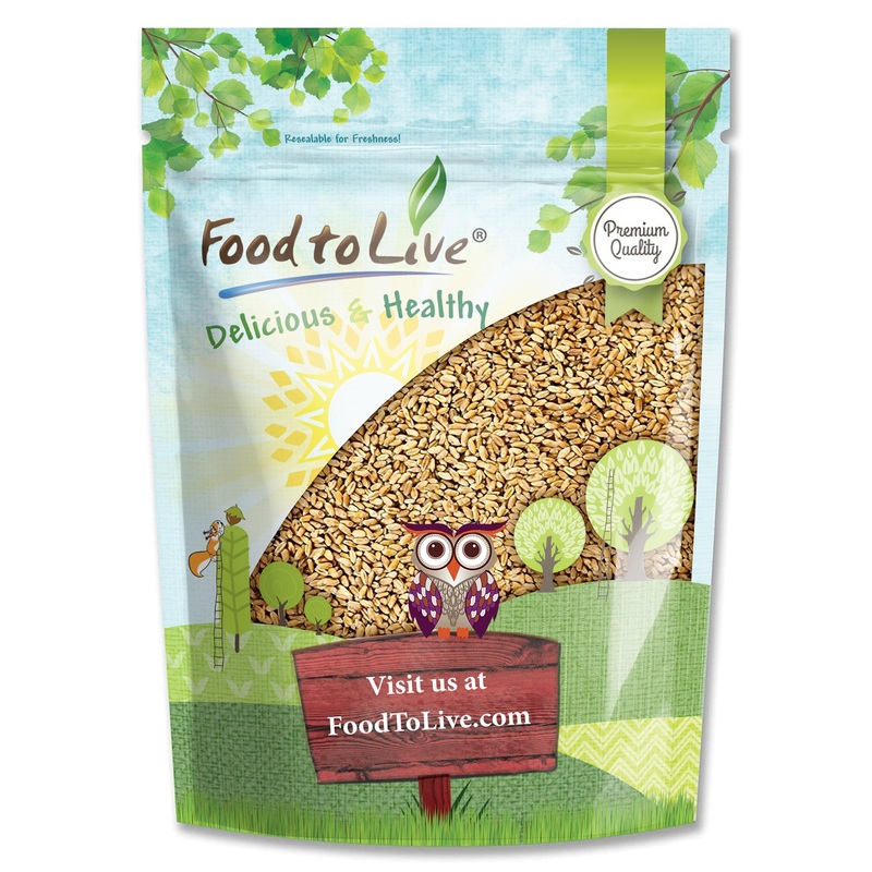 Food To Live Hard Red Wheat Berries, 5 Pounds - Sprouting For Wheatgrass, Kosher, Raw, Vegan, Bulk