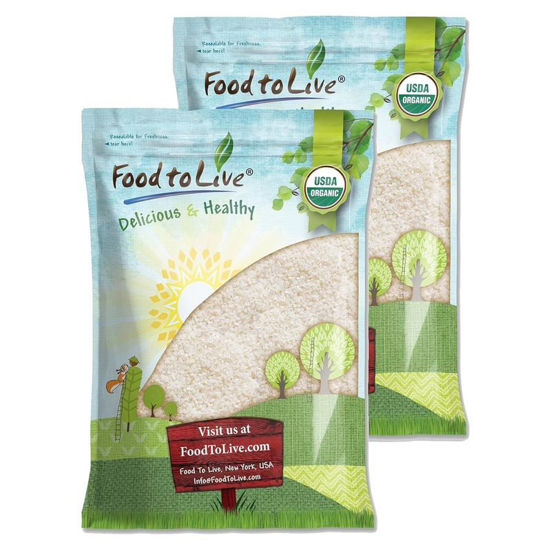 Food To Live Organic Short Grain White Sushi Rice, 25 Pounds - Non-Gmo Japanese Style Perfectly Sticky Rice, Vegan, Bulk. Easy T