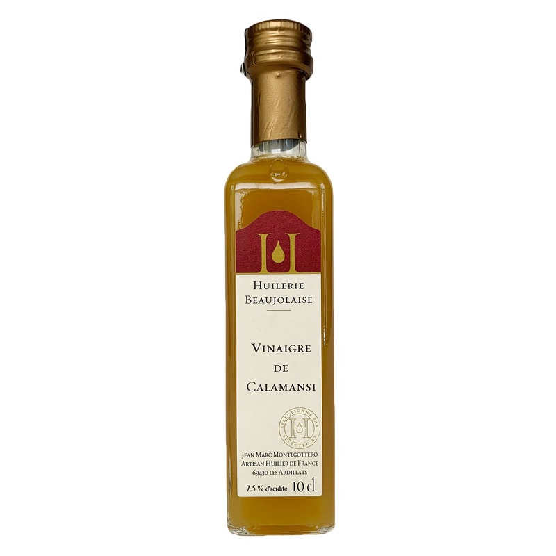 Huilerie Beaujolaise Calamansi Vinegar 100ml - Gourmet Flavoring, Perfect for Dressings & Marinades, All-Natural Ingredients
