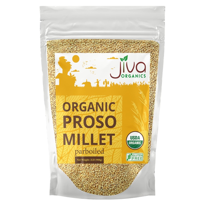 Jiva Organics Proso Millet 2 Lb Bag | Whole Grain, Gluten-Free & Organic | High Protein & Fiber-Rich Superfood For Indian Cookin