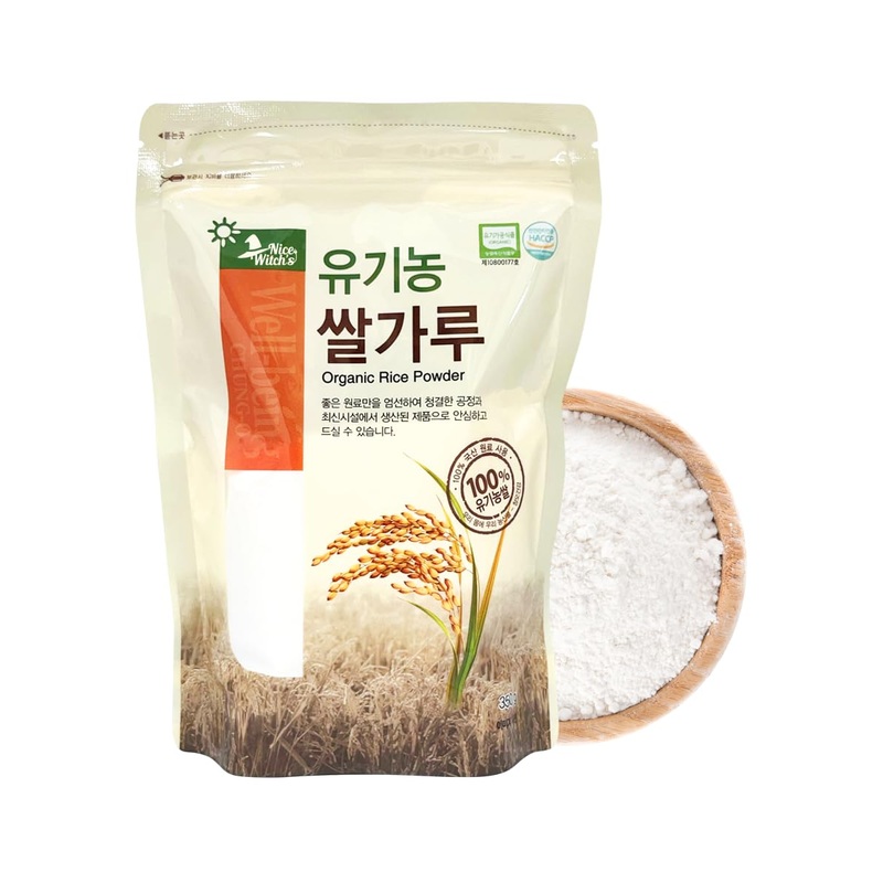 Korean 100% Pure Organic White Rice Flour 350G/12.3Oz -   Rice Powder, Baking, Rice Cake, Rice Gruel