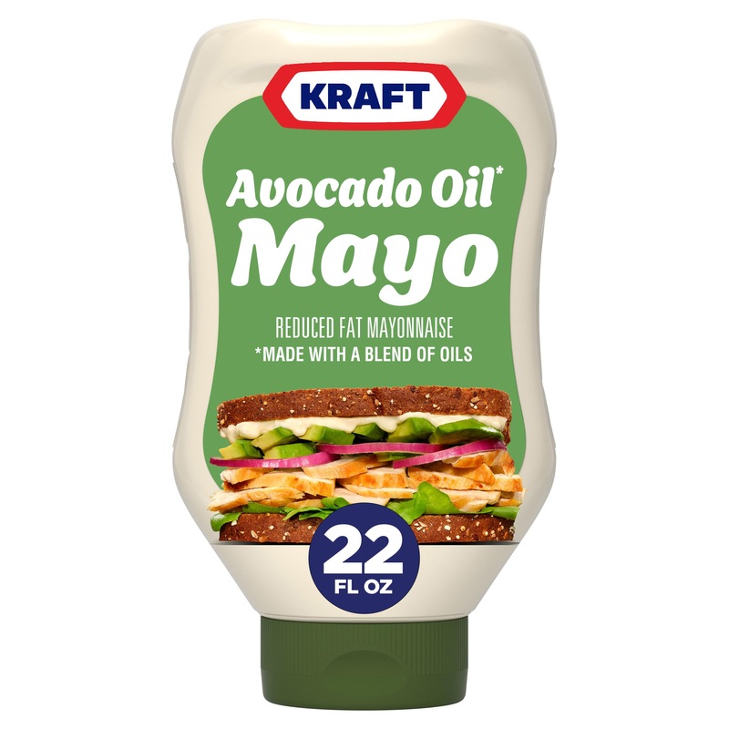 Kraft Mayo With Avocado Oil Reduced Fat Mayonnaise - Classic Creamy Condiment For Sandwiches And Salads, Made W/ Cage-Free Eggs,