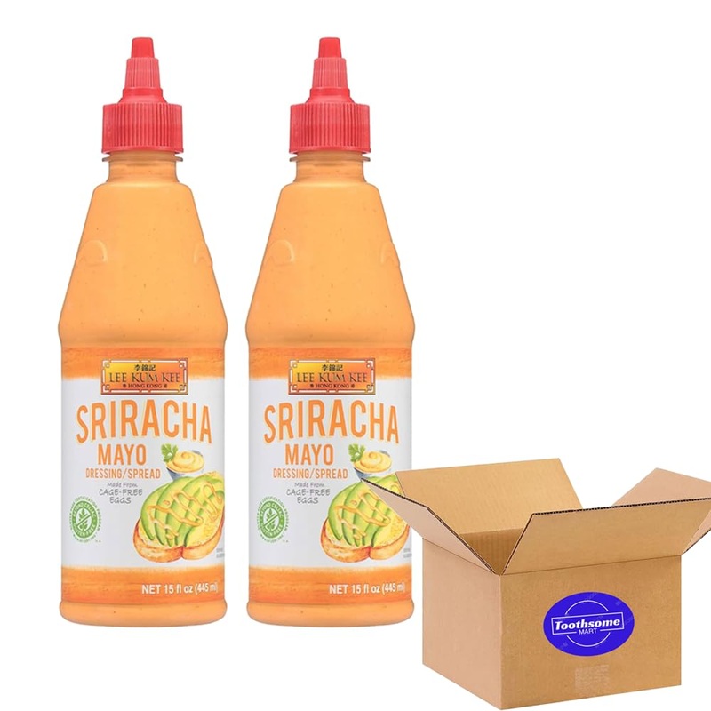 Lkk Sriracha Mayo 15 Ounces,Creamy Mayonnaise Sauce,Cage-Free Eggs, Gluten Free (Pack Of 2, 15Oz)