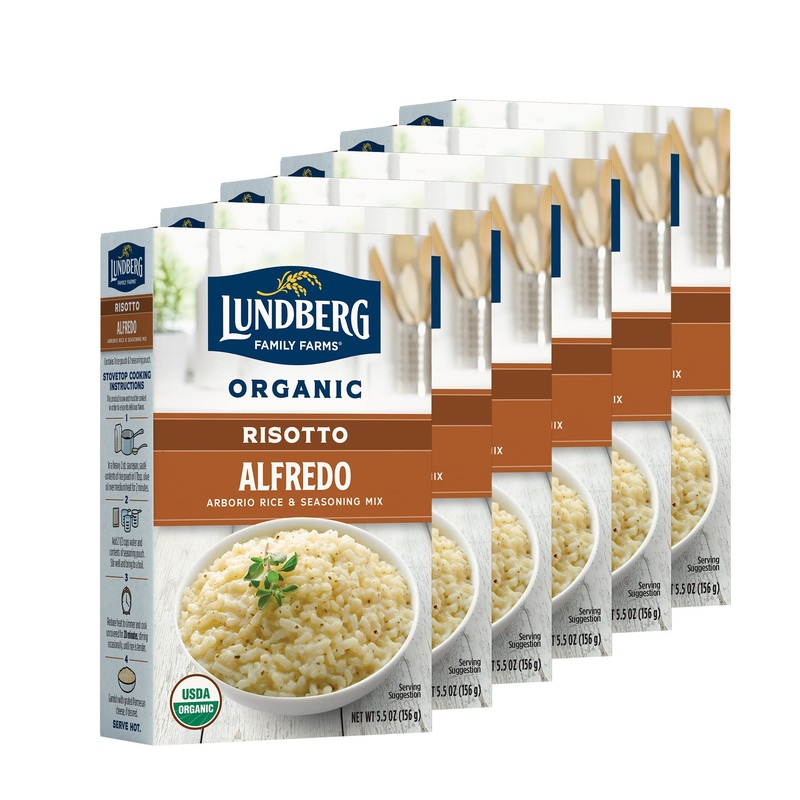 Lundberg Family Farms - Traditional Italian Risotto, Alfredo, Convenient Side Dish, 20 Minute Cook Time, Pantry Staple, Non-Gmo,