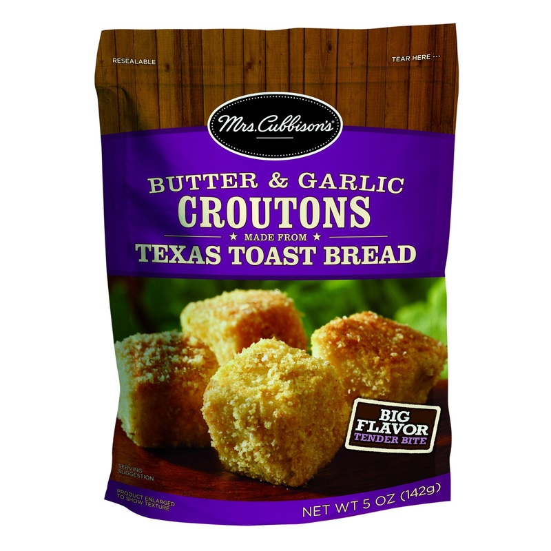 Mrs. Cubbison'S Premium Texas Toast Croutons Butter & Garlic 5 Ounce, Pack Of 9 Crunchy Salad Topper