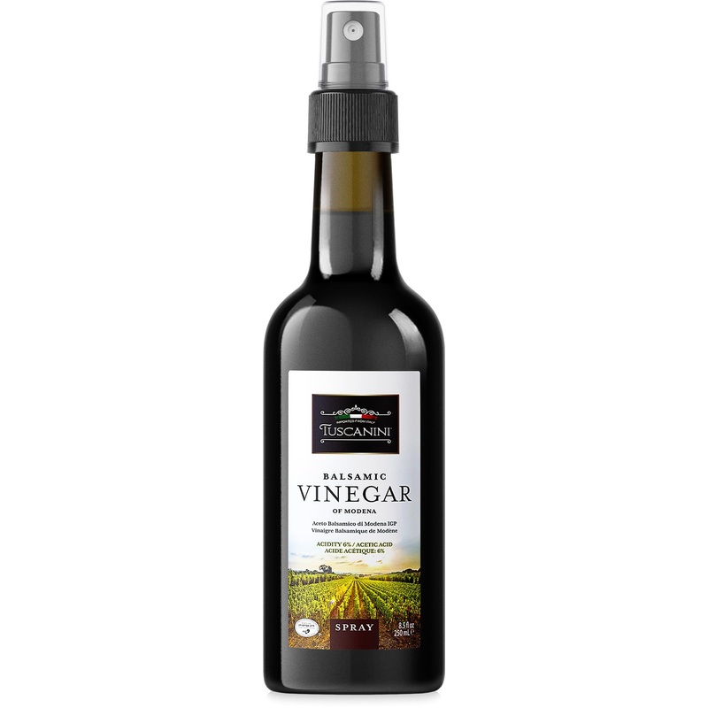 Tuscanini Italian Balsamic Vinegar Of Modena Italy, 6% Acidity, 8.45Oz Glass Bottle | Spray Top | Certified Kosher
