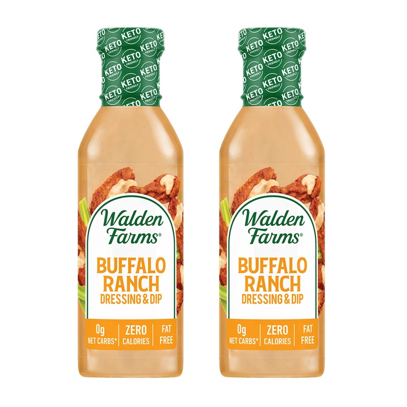 Walden Farms Buffalo Ranch Dressing & Dip - Calorie-Free, Gluten-Free, Low Carb, Keto-Friendly, Sugar-Free, Bold Buffalo & Ranch