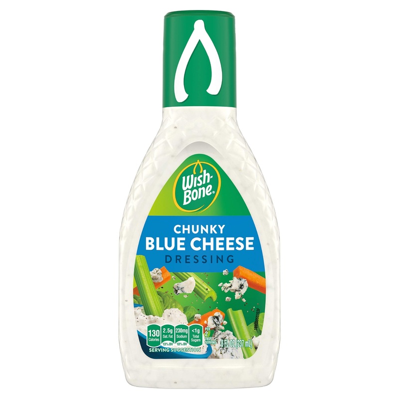 Wish-Bone Chunky Blue Cheese Dressing, 8 Fl Oz Bottles (Pack Of 12)