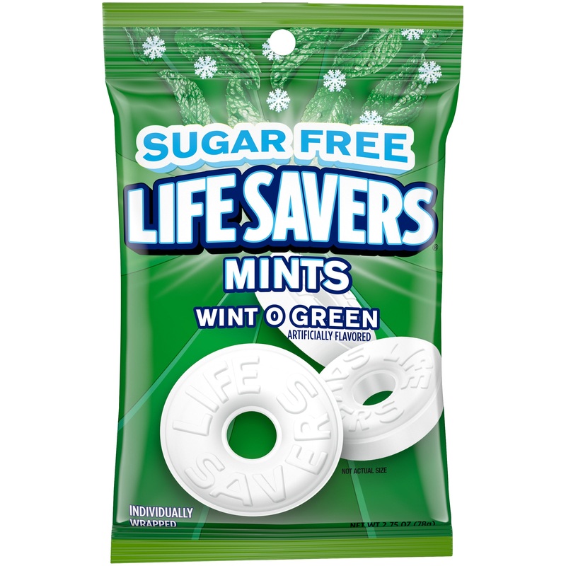 ZERO SUGAR LIFESAVERS WINT O GREEN