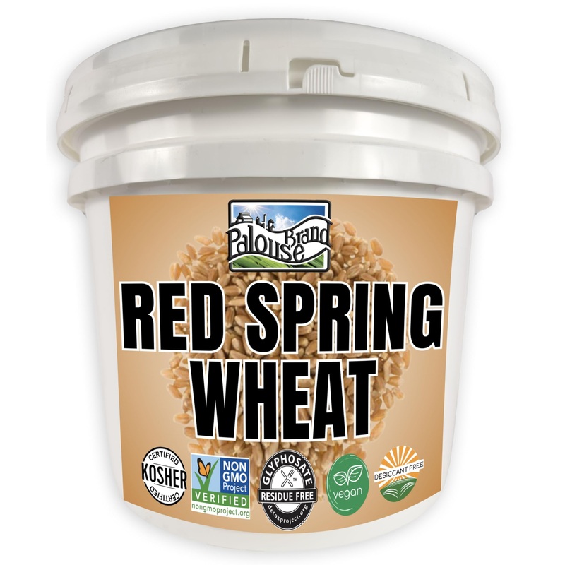 Certified Glyphosate Residue Free Hard Red Spring Wheat Berries | 25 Lbs | Emergency Food Storage Bucket | Non-Gmo | Grown On Ou