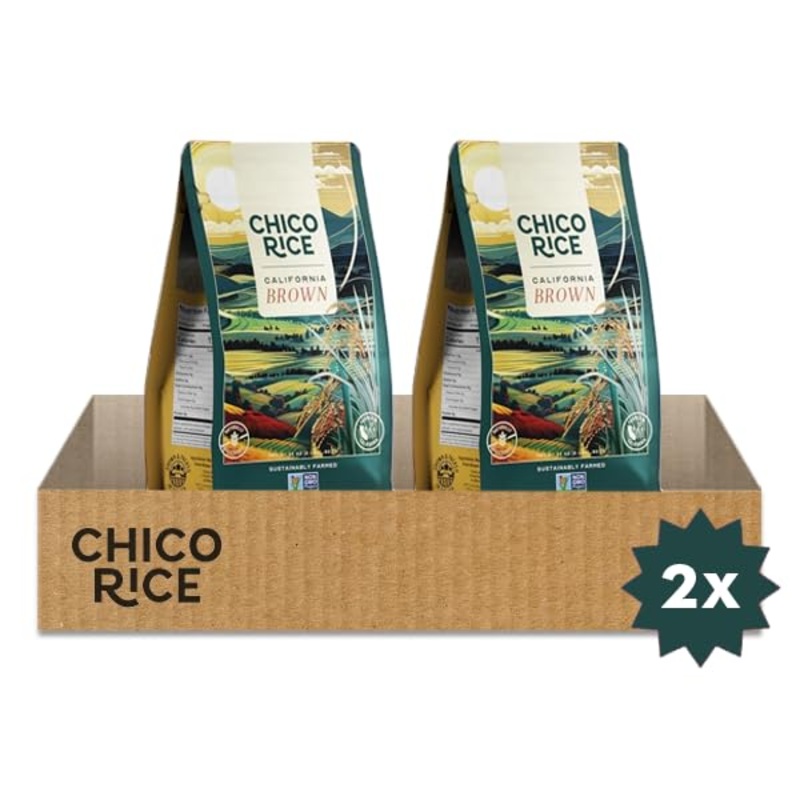 Chico Rice Brown Milled California Japonica Rice | Freshly Milled, Non-Gmo, Gluten-Free, Calrose | Bold Flavor, High Fiber, Vega