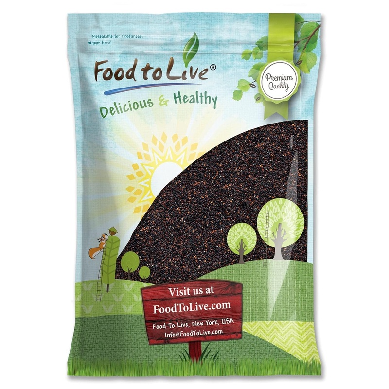 Food To Live Black Quinoa, 10 Pounds - Whole Grain, Raw, Vegan, Sirtfood, Bulk. Easy To Cook. Good Source Of Fiber, Plant-Based
