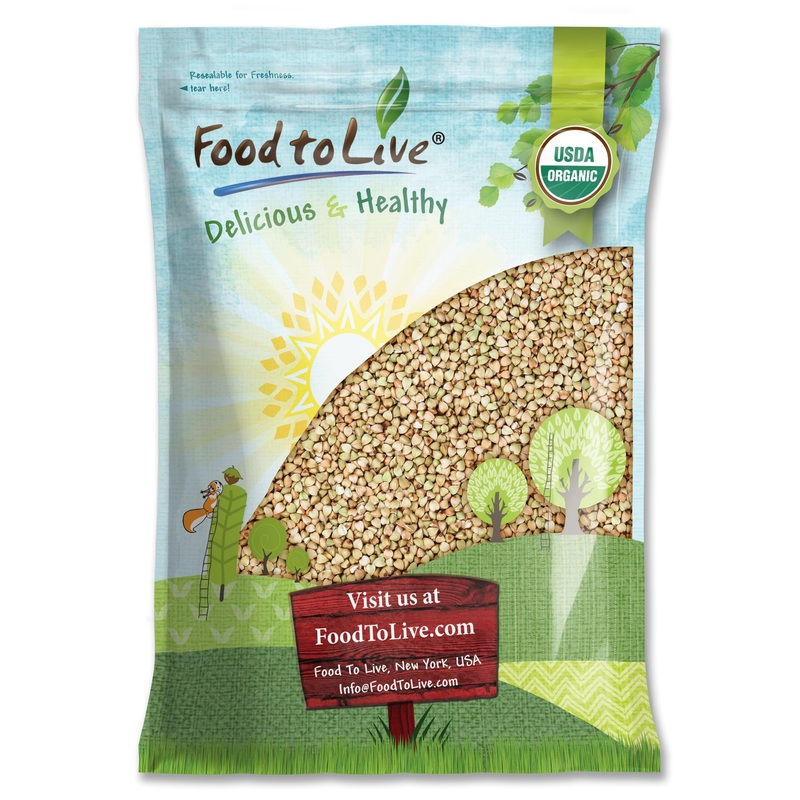 Food To Live - Gluten Free Organic Buckwheat Groats, 10 Pounds - Hulled Raw Non-Gmo Whole Grain. Quick-Cooking. Perfect For Kash