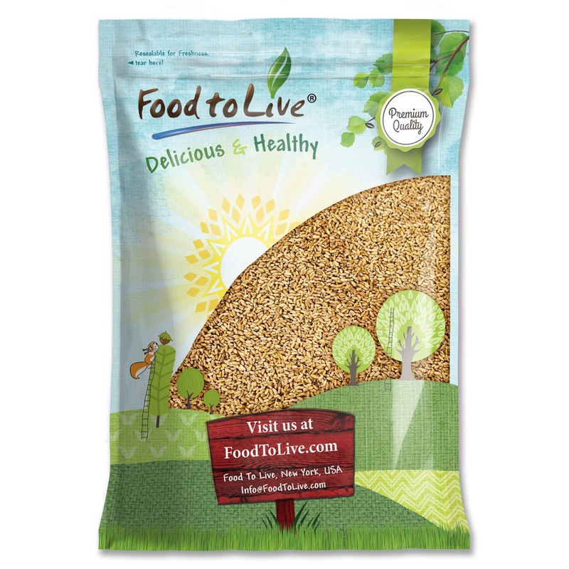 Food To Live Hard Red Wheat Berries, 10 Pounds - Sprouting For Wheatgrass, Kosher, Raw, Vegan, Bulk