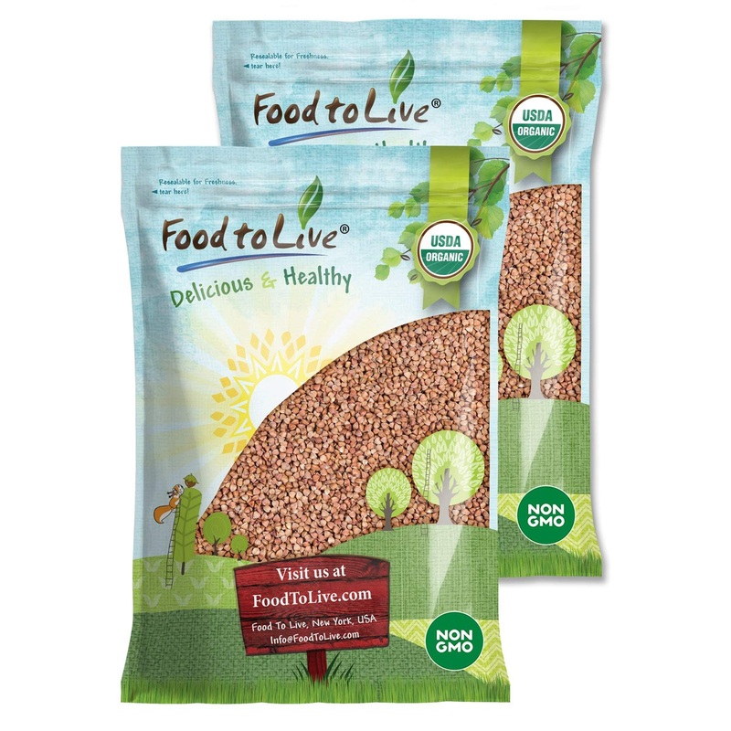 Food To Live Organic Buckwheat Kasha, 16 Pounds - Grechka, Toasted Whole Groats, Non-Gmo, Kosher, Sirtfood, Bulk