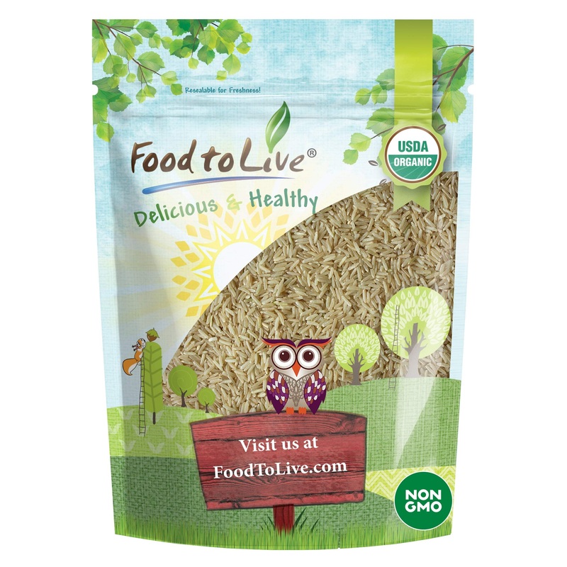 Food To Live Organic Long Grain Brown Rice, 1.5 Pounds - Non-Gmo, Whole Grain, Raw, Non-Irradiated, Kosher, Vegan, Bulk. Chewy T