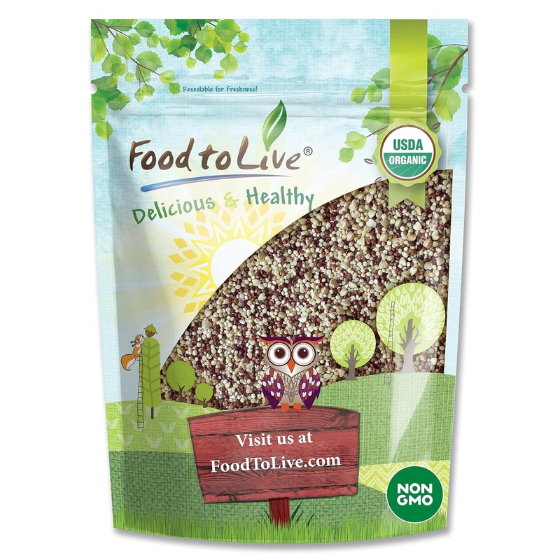 Food To Live Organic Super Grains Blend, 1 Pound - A Mix Of Millet, Buckwheat, Red And White Quinoa. Non-Gmo, Non-Irradiated, Ve