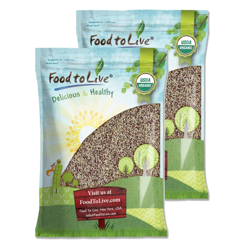 Food To Live Organic Super Grains Blend, 20 Pounds - A Mix Of Millet, Buckwheat, Red And White Quinoa. Non-Gmo, Non-Irradiated,